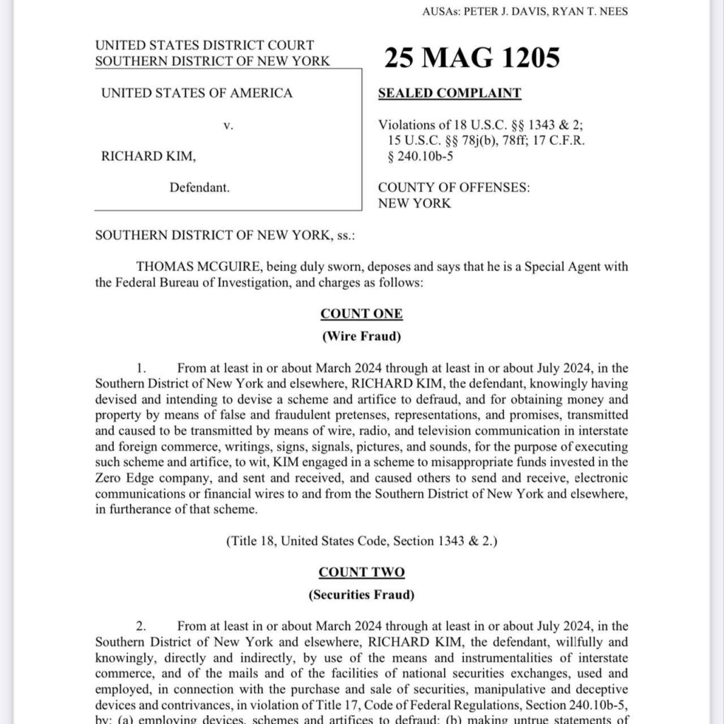 Richard Kim Arrested: $4.3M Investor Fraud Revealed