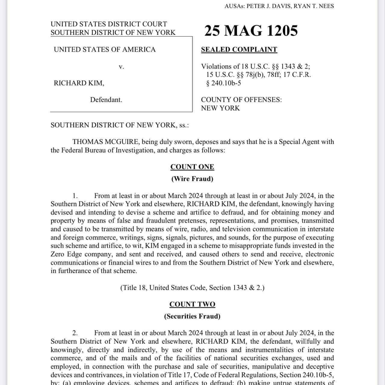 Richard Kim Arrested: $4.3M Investor Fraud Revealed Zero Edge Crypto Fraud